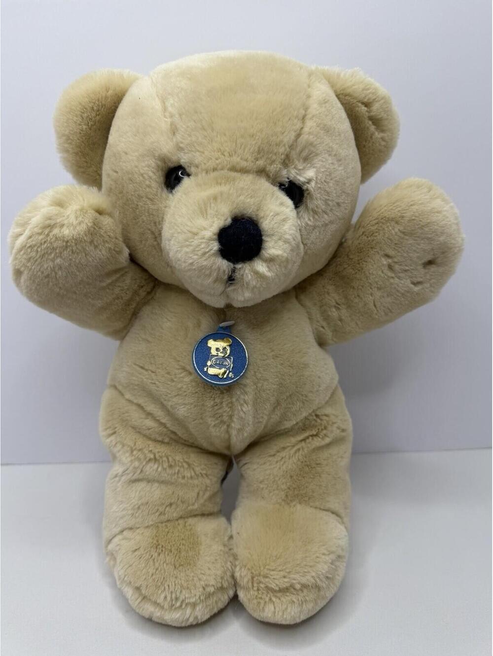 1979 Vintage DAKIN 13" Cream Tan Teddy Bear Cuddles w/ Tag Stuffed Plush P153